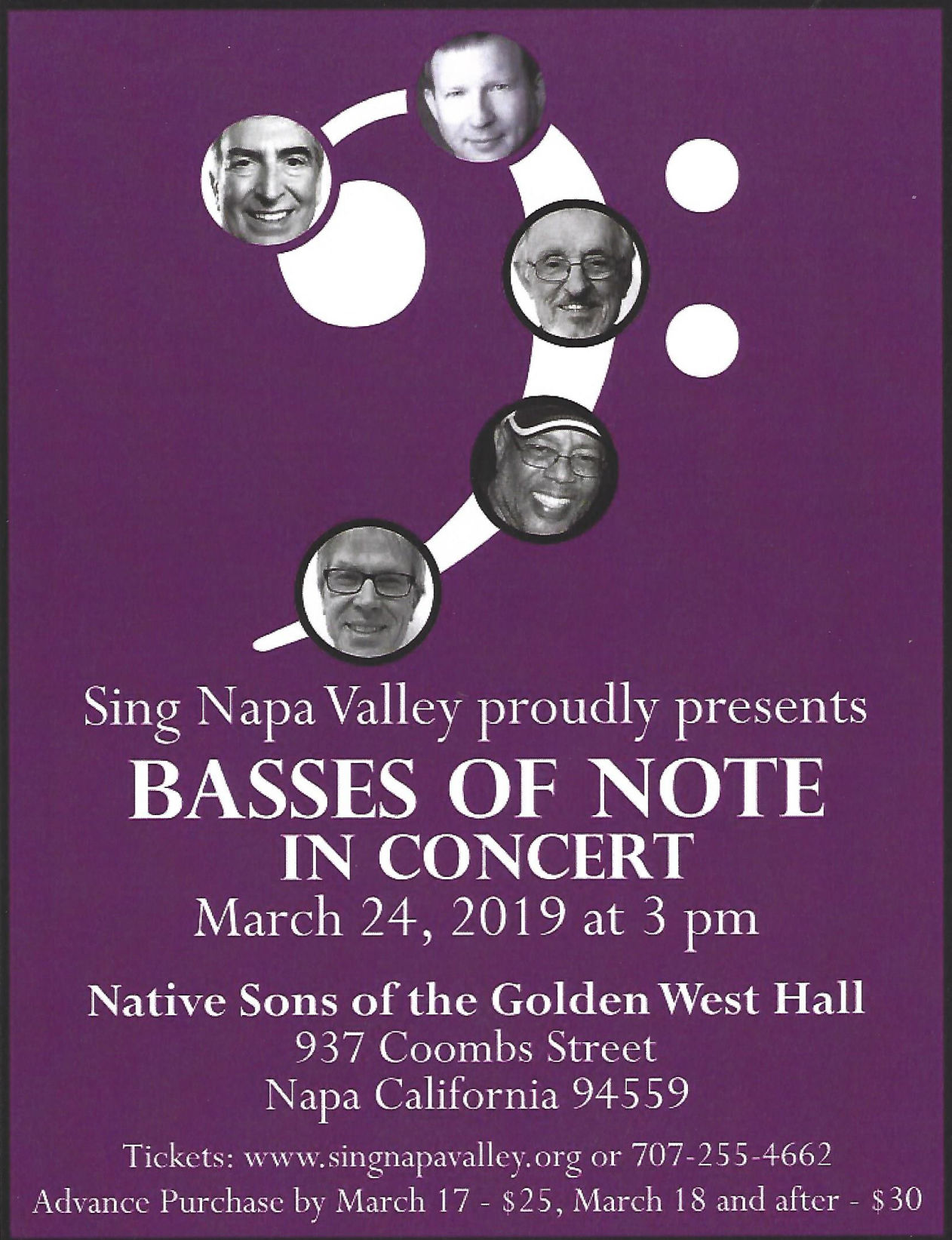 Sing Napa Valley: "Basses of Note"
